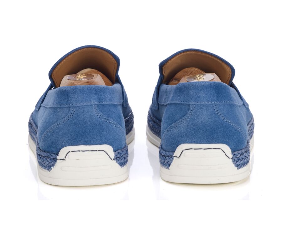 Mocassin Homme en Velours Bleu - MUNTIRI