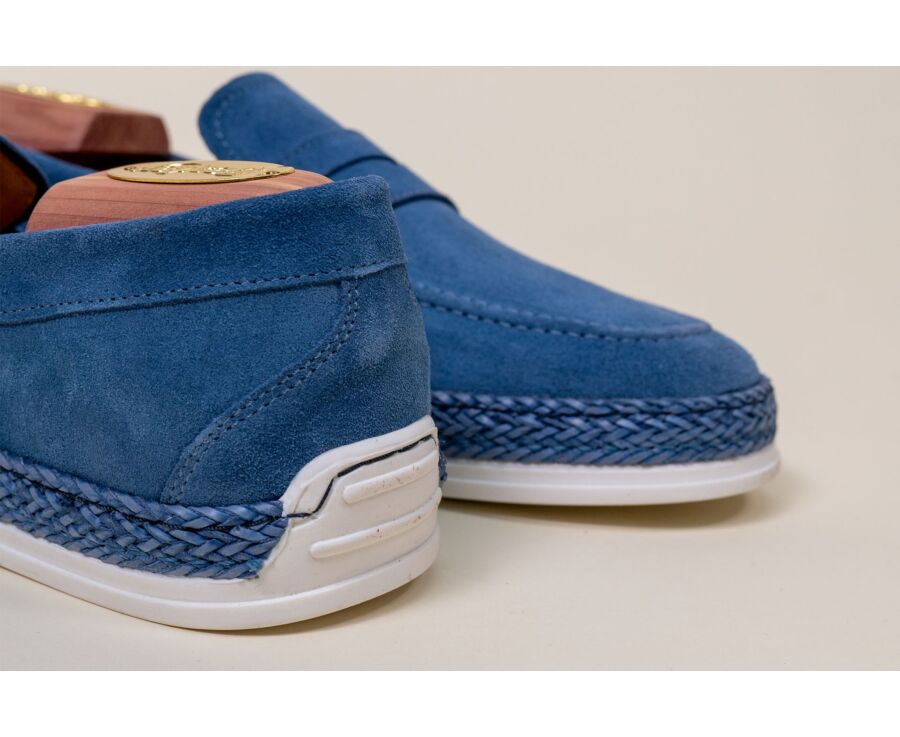 Mocassin Homme en Velours Bleu - MUNTIRI