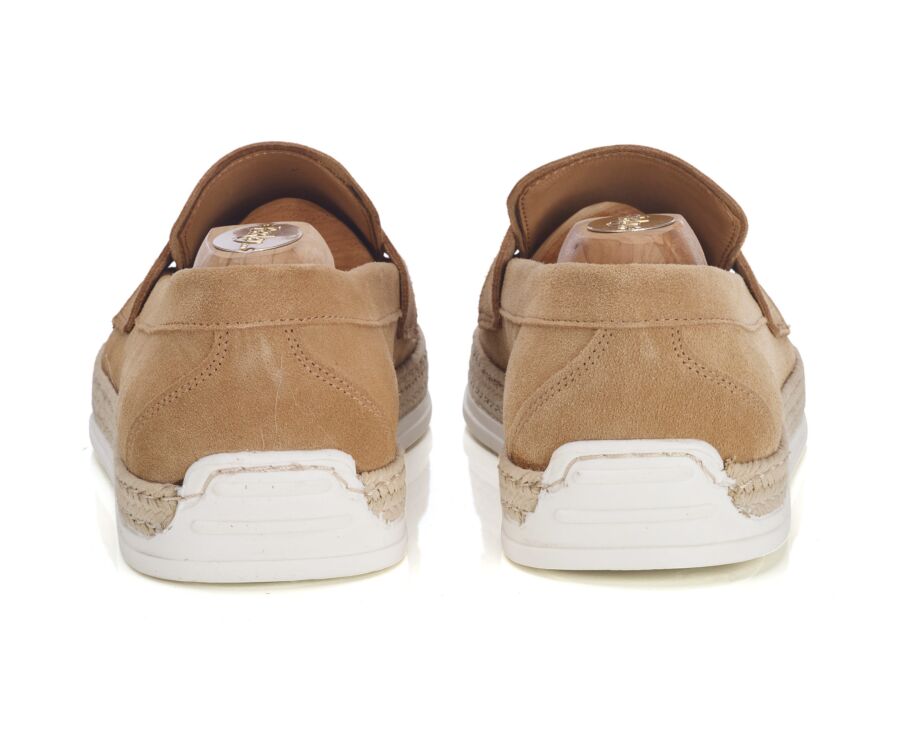 Mocassin Homme en Velours Camel - MUNTIRI