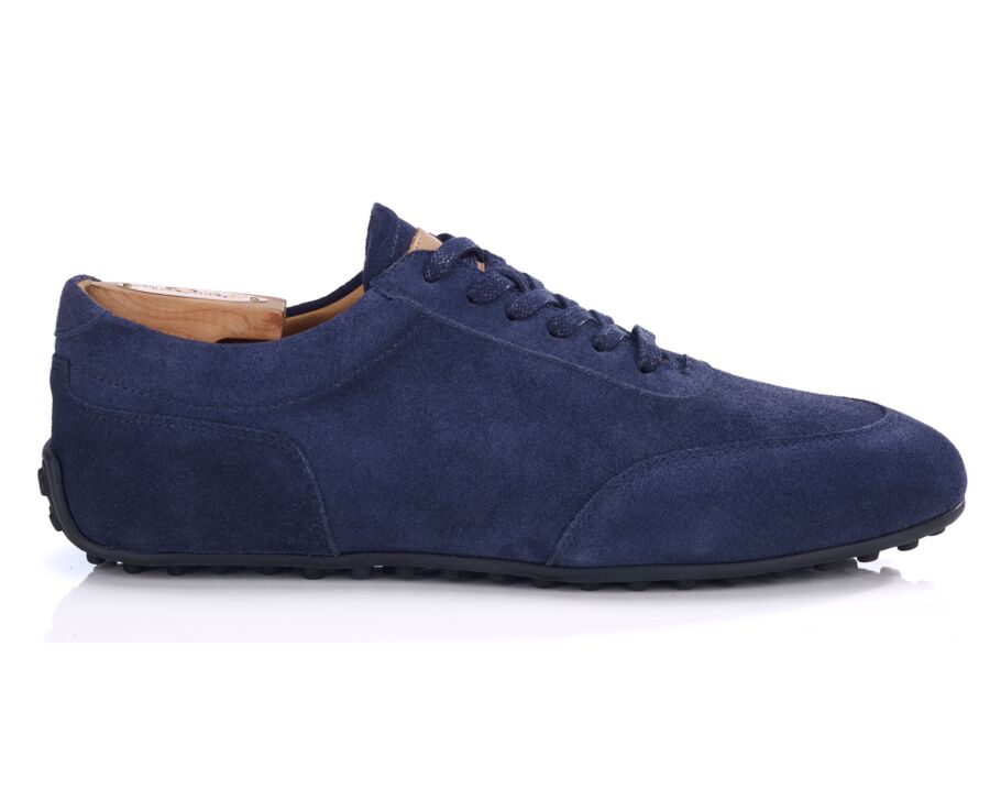 Sneaker richelieu en velours Navy - KIATA