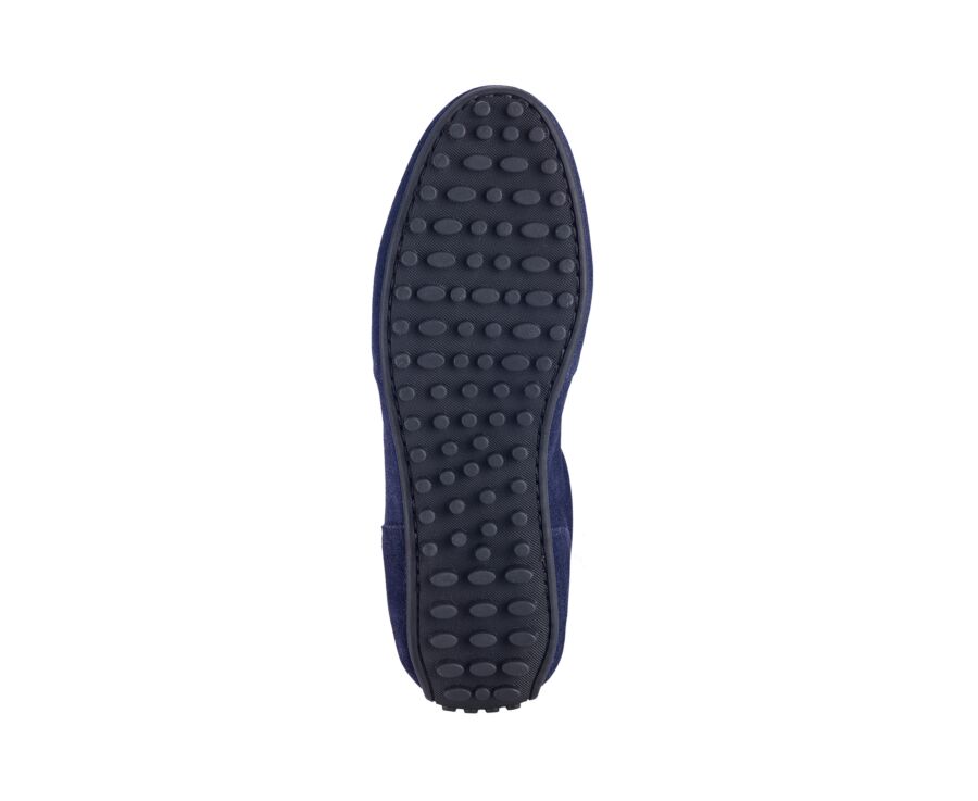 Sneaker richelieu en velours Navy - KIATA