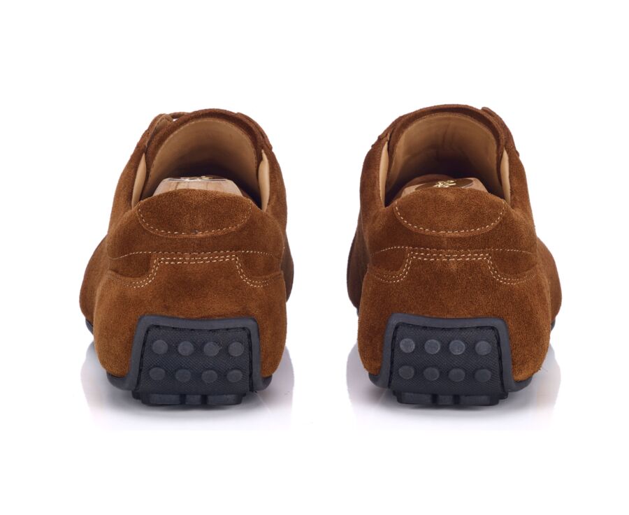 Sneaker derby en velours Camel - BUNBURY
