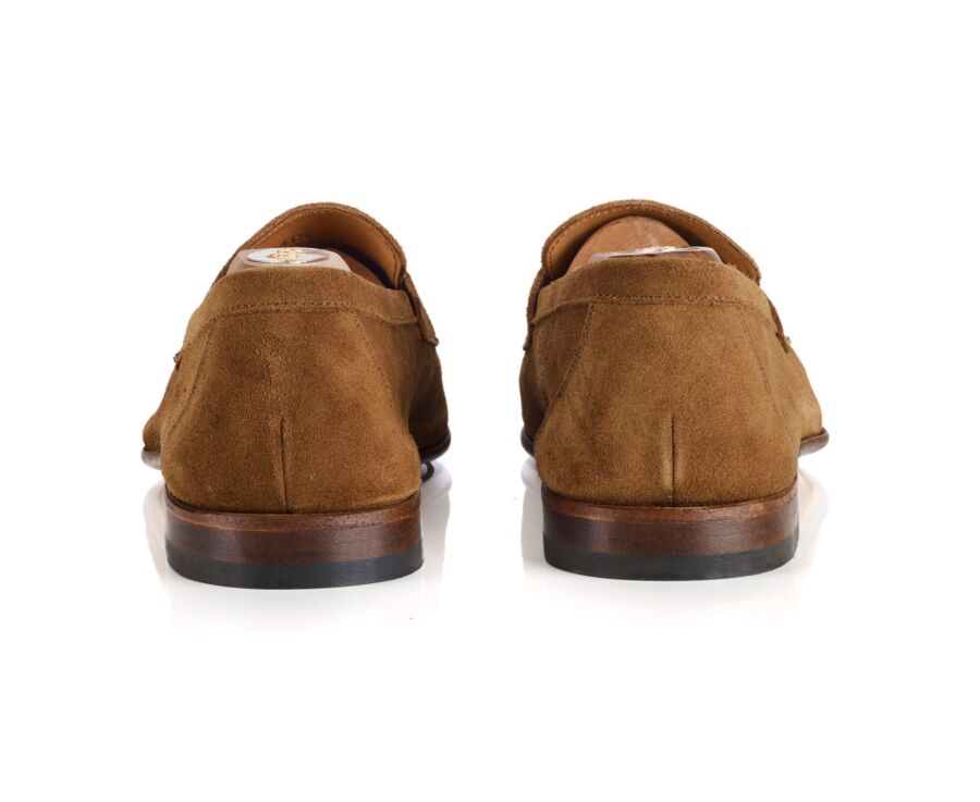Mocassin homme tabac en velours - style british - FINERO