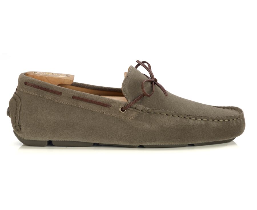 Mocassin Homme en Velours Vert Sauge - FLAGAMI II