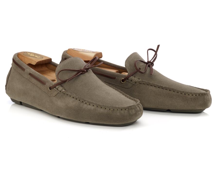 Mocassin Homme en Velours Vert Sauge - FLAGAMI II