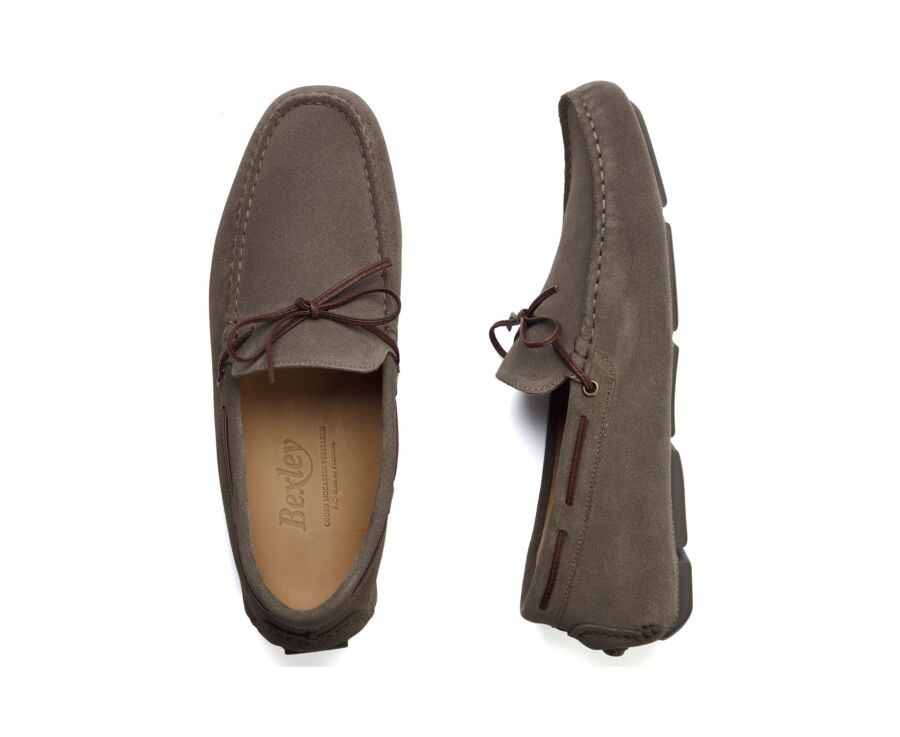 Mocassin Homme en Velours Vert Sauge - FLAGAMI II