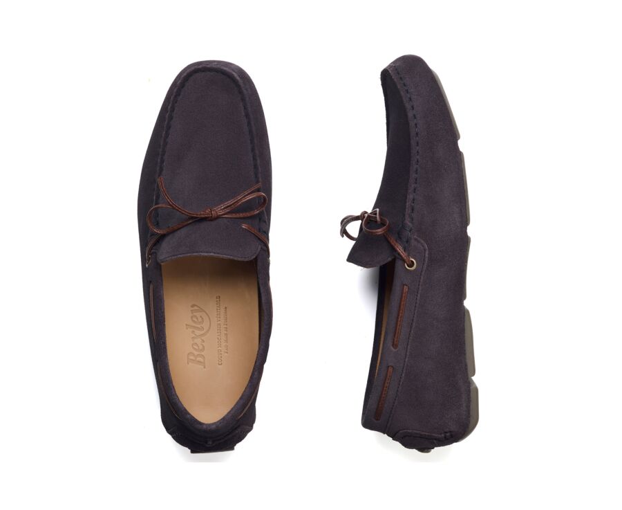 Mocassin Homme en Velours Charbon  - FLAGAMI II