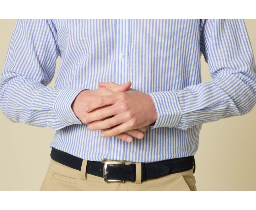 Chemise Chambray Bleu Océan et Blanc - EGBERT