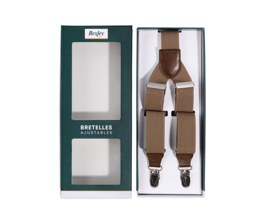 Bretelles Beige Foncé avec Détails Châtaigne