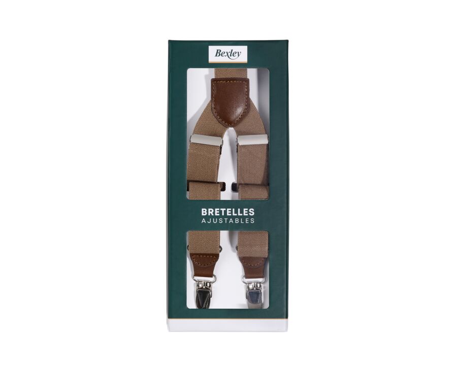 Bretelles Beige Foncé avec Détails Châtaigne