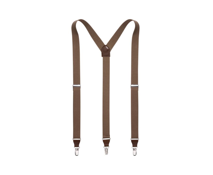 Bretelles Beige Foncé avec Détails Châtaigne