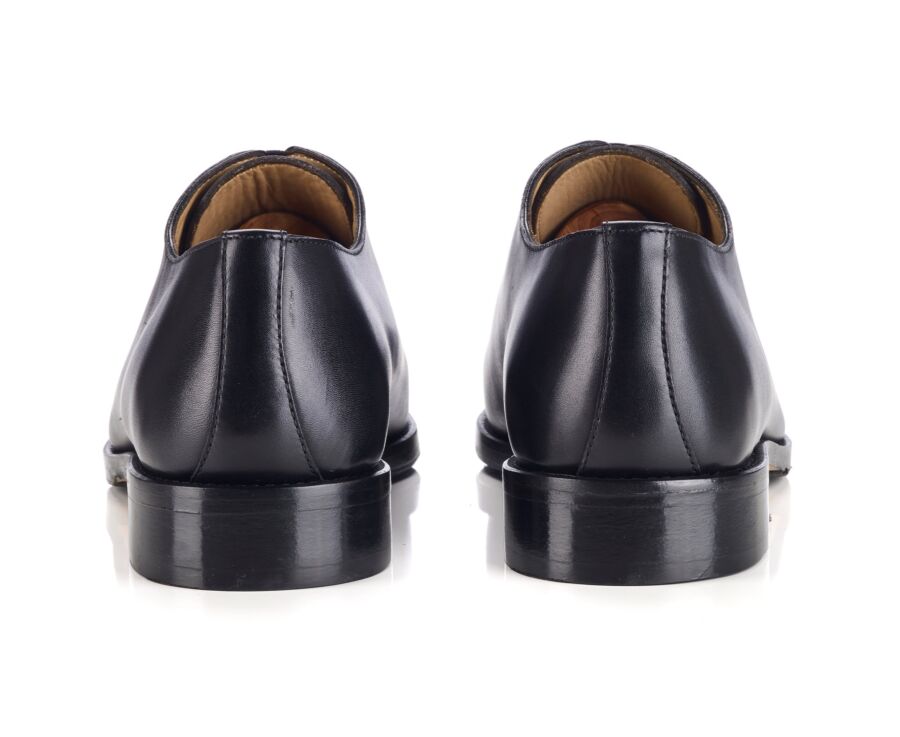 Richelieu homme noir en veau patiné à la main - BARTER PATIN