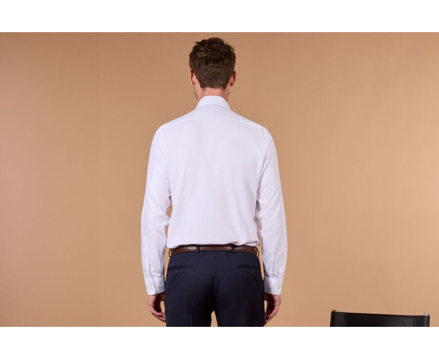 Chemise homme blanche texturée en dobby - BIAGIO