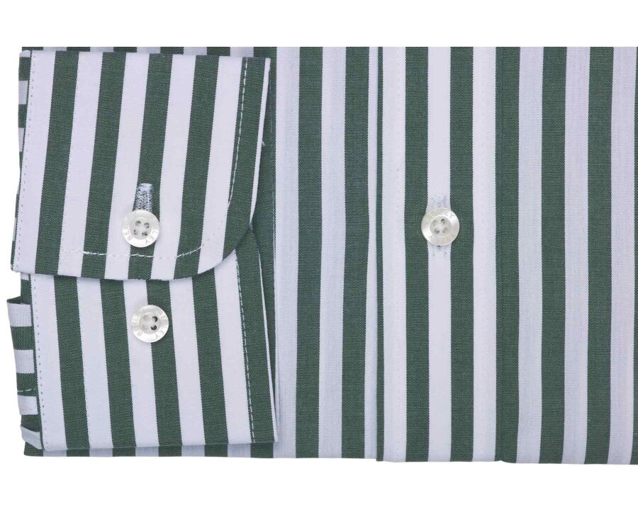 Chemise homme à rayures blanches et vertes - MATHURIN II