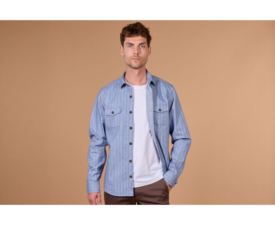 Surchemise homme en motif chevron - JOSBERT