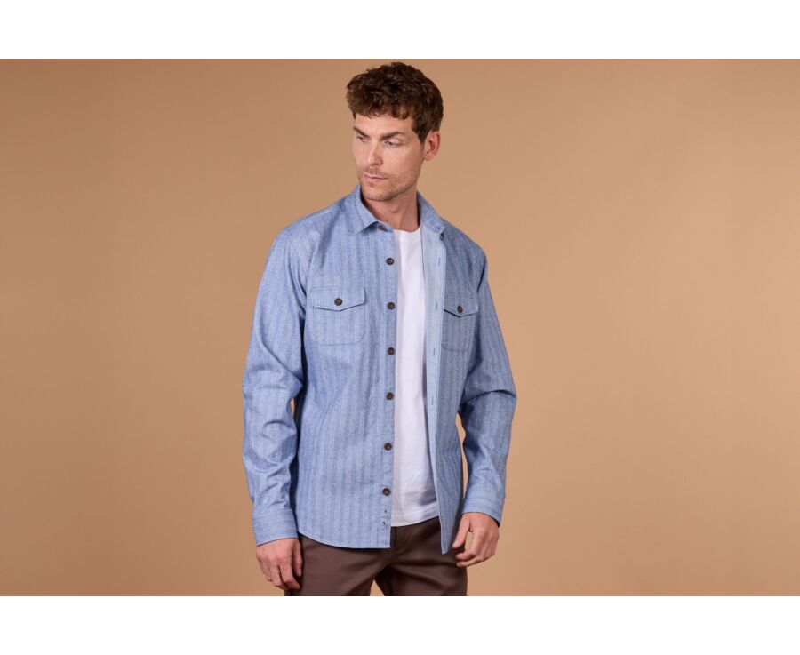 Surchemise homme en motif chevron - JOSBERT