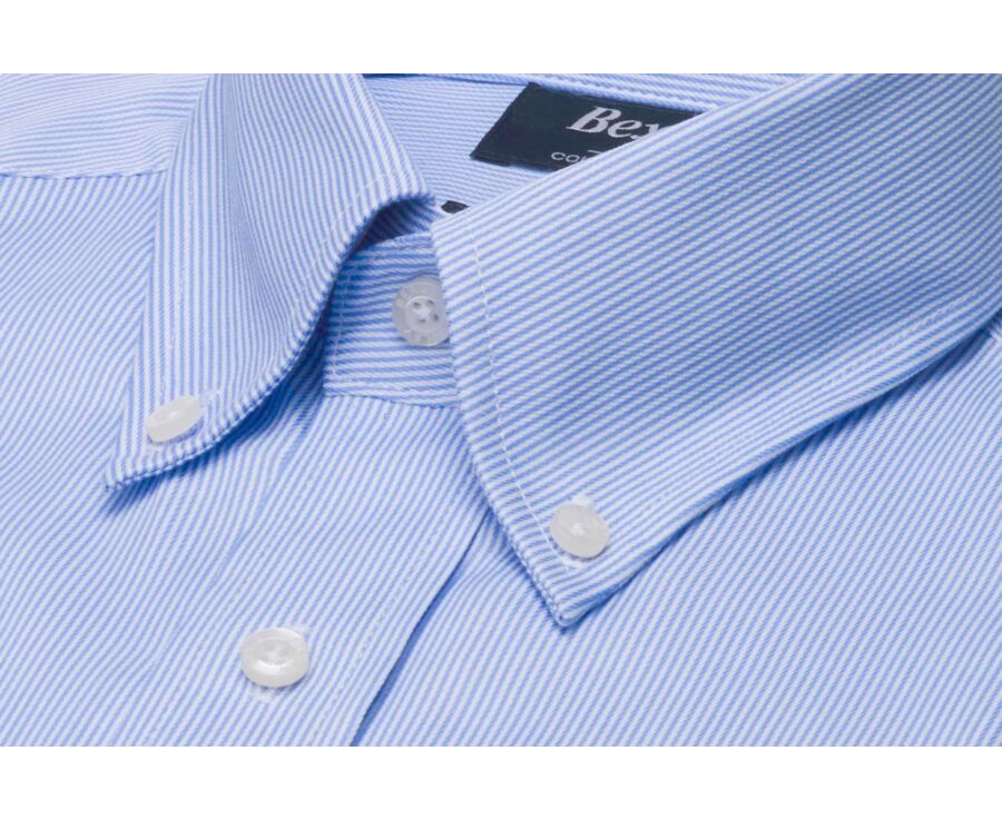 Chemise homme rayée bleu clair et blanche - DWIGHT
