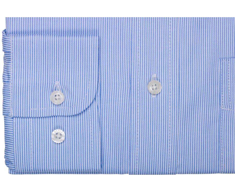 Chemise homme rayée bleu clair et blanche - DWIGHT