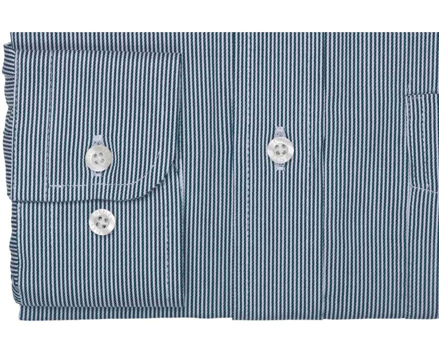 Chemise homme à rayures vertes et blanches - DWIGHT