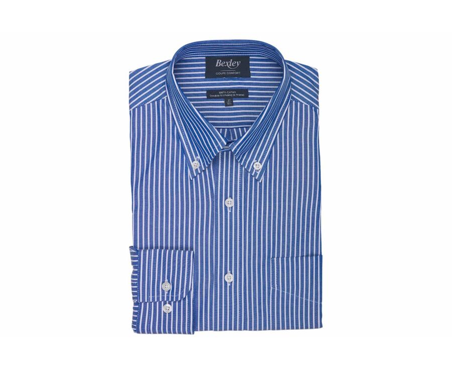 Chemise homme à rayures bleu océan - HUNTER