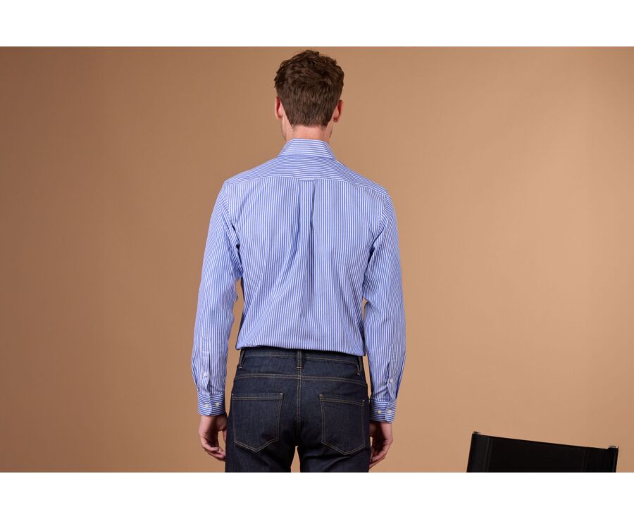 Chemise homme à rayures bleu océan - HUNTER