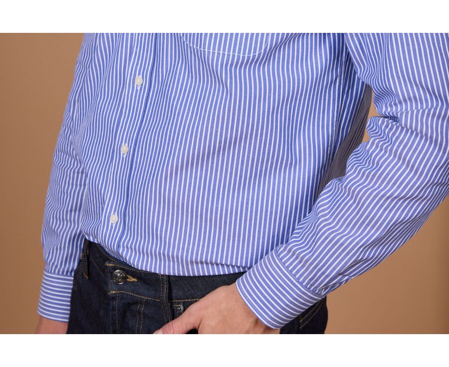 Chemise homme à rayures bleu océan - HUNTER
