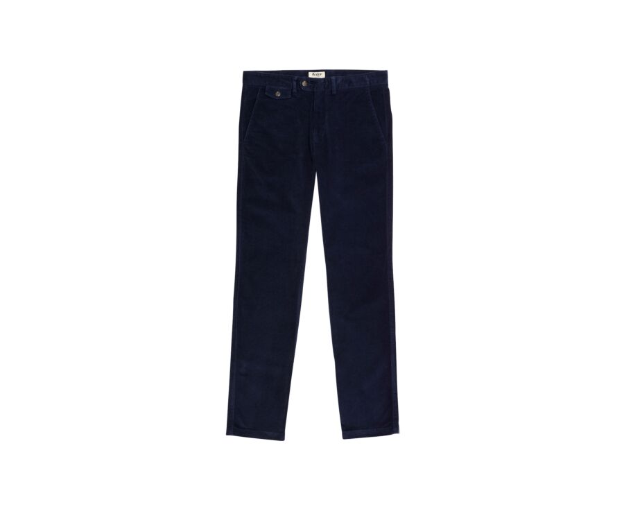 Pantalon chino homme navy en velours milleraies - NOLAS