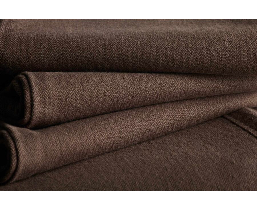 Pantalon chino homme à chevrons marron - KENYON