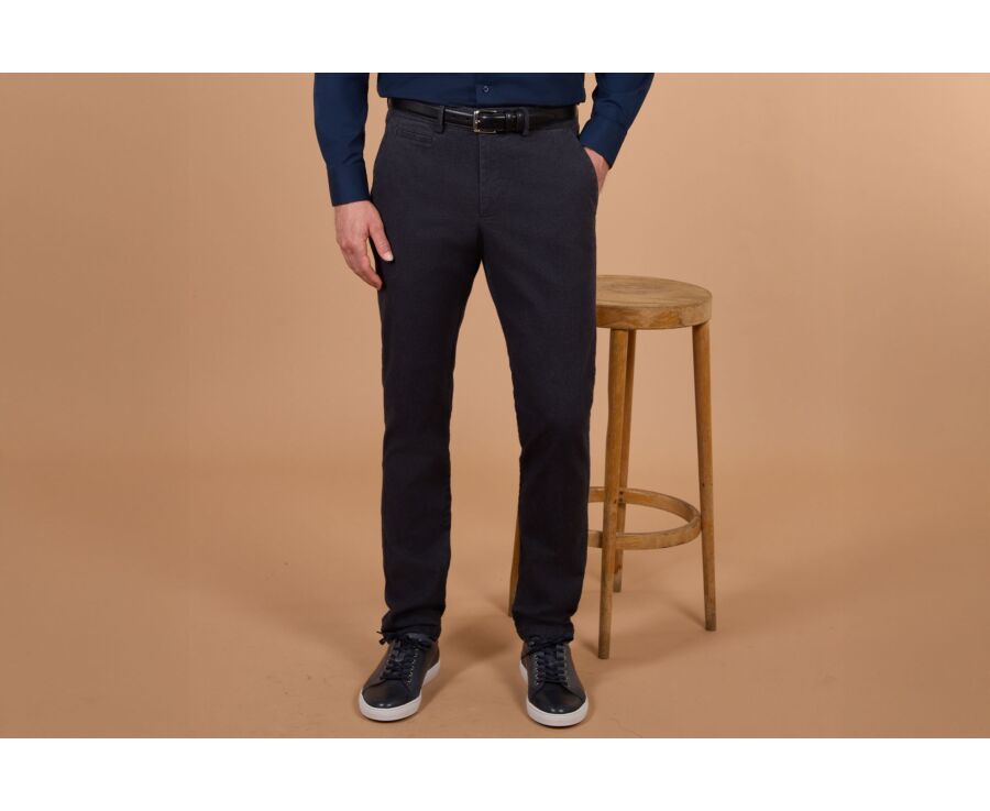 Pantalon chino homme à chevrons anthracite - KENYON