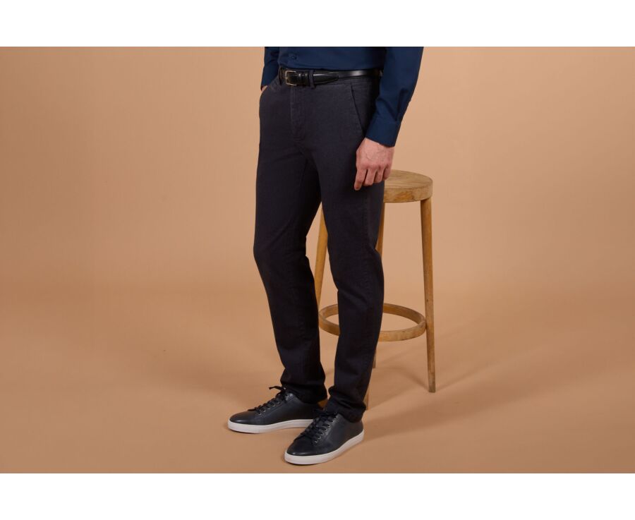 Pantalon chino homme à chevrons anthracite - KENYON