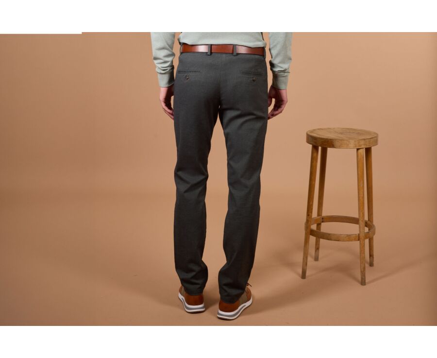 Pantalon chino homme à chevrons kaki - JORDEN II