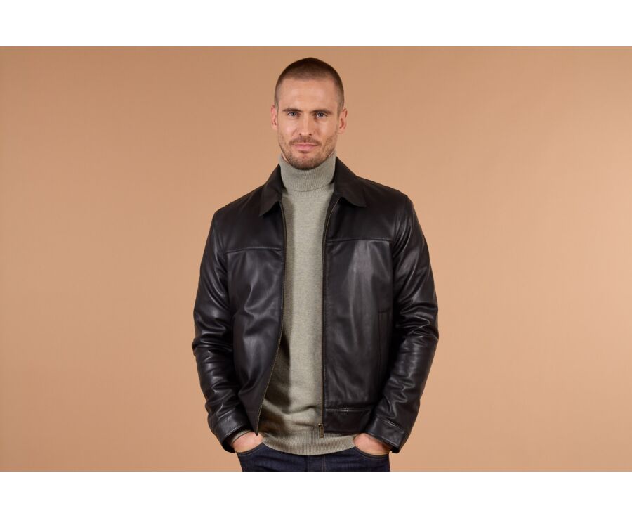 Blouson homme noir en cuir - NEESON