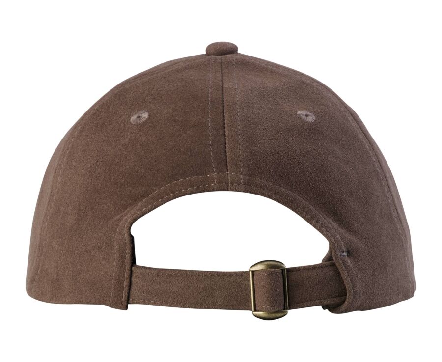 Casquette homme en cuir de chèvre velours kaki - BRADWELL II