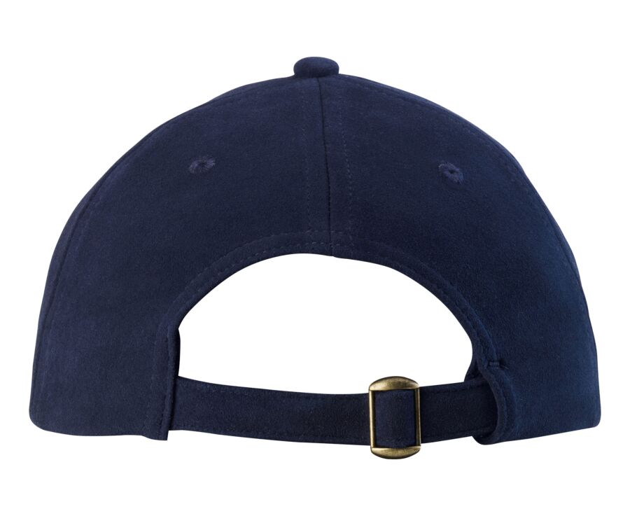 Casquette homme en cuir de chèvre velours navy - BRADWELL II