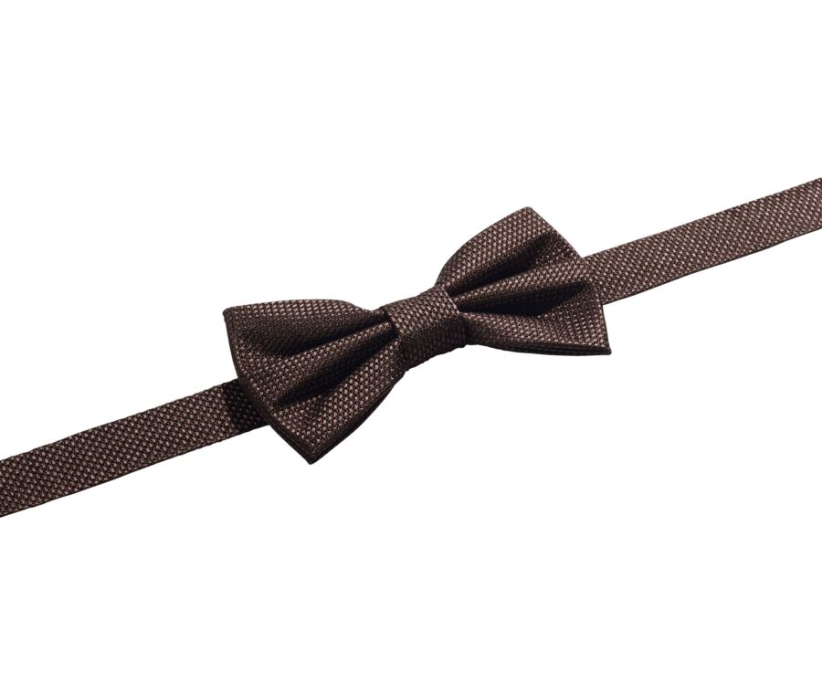 Nœud papillon homme havane en soie nattée
