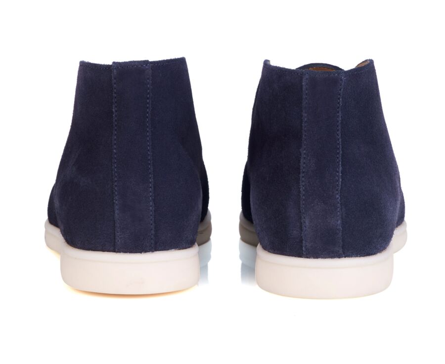 Low boot homme en velours marine style Chelsea - ANKONA