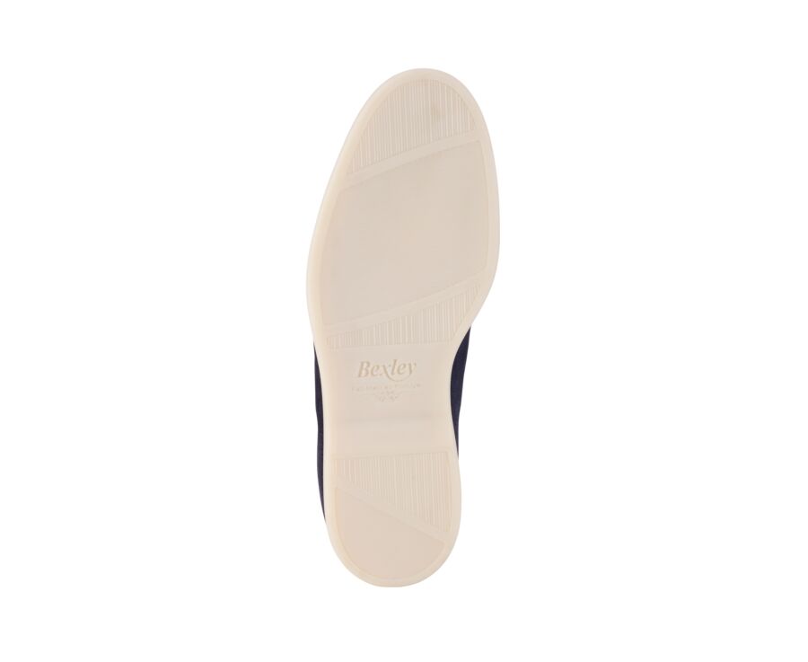 Low boot homme en velours marine style Chelsea - ANKONA
