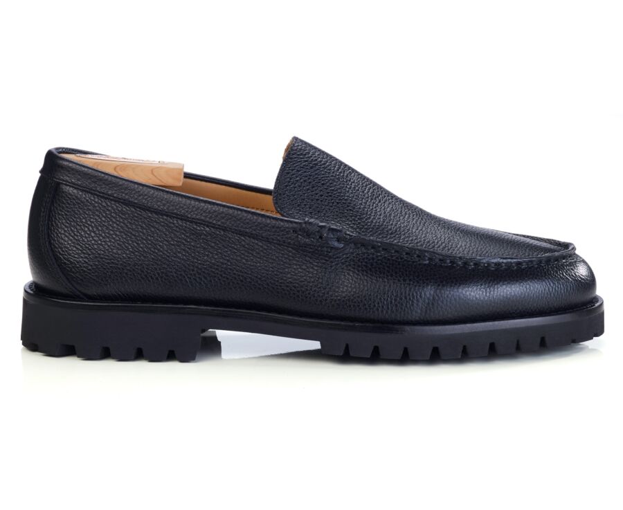 Mocassin homme en cuir grainé noir - PIERSON