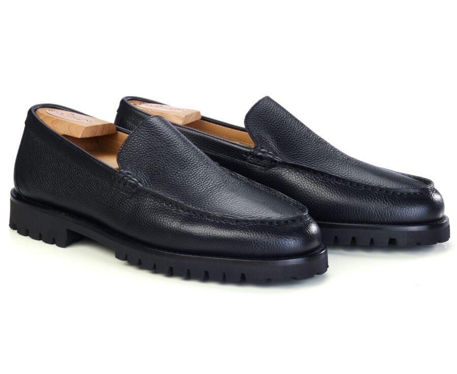 Mocassin homme en cuir grainé noir - PIERSON