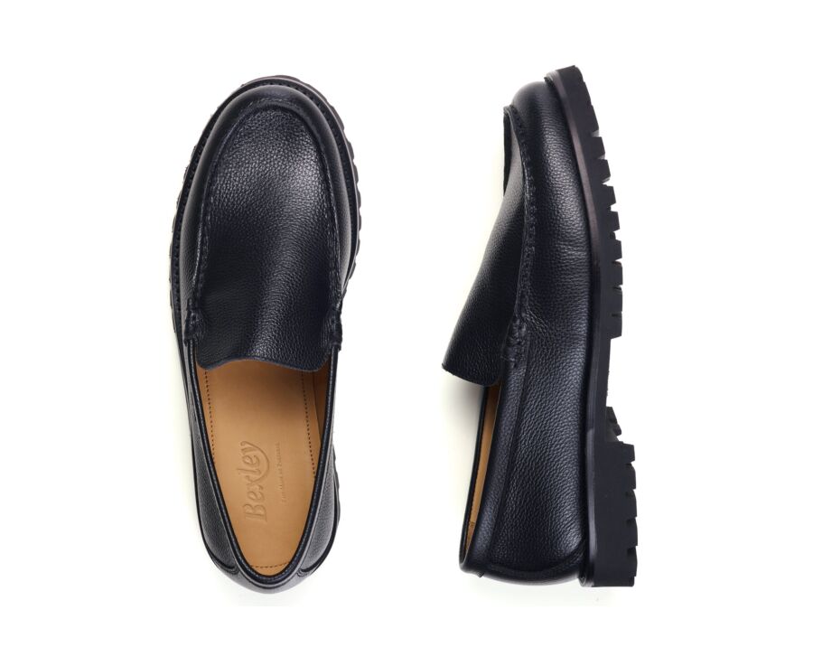 Mocassin homme en cuir grainé noir - PIERSON