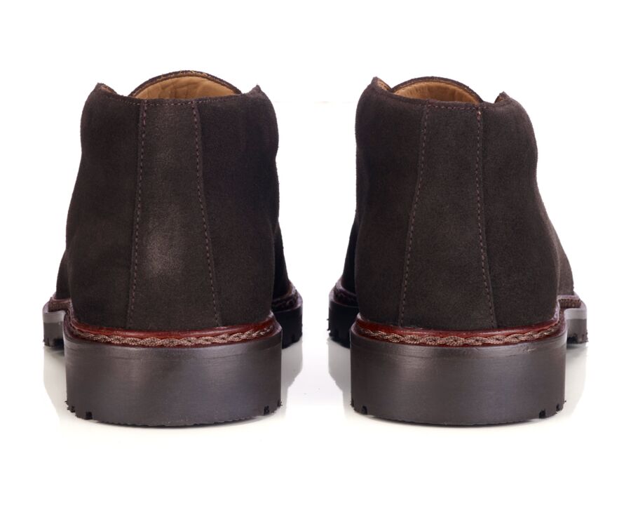 Boot homme en velours brun à semelle crantée - MINNEOLA
