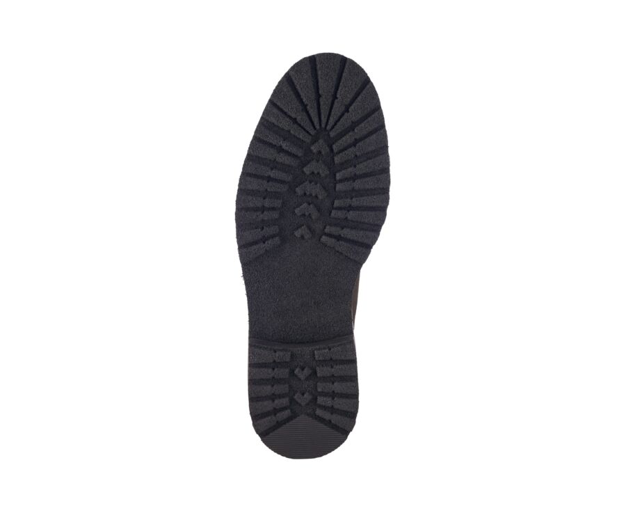 Boot homme en velours brun à semelle crantée - MINNEOLA