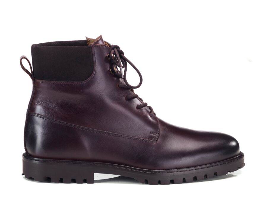 Derby boot homme en cuir pull-up chocolat - HUDSON HIGH II GOMME COUNTRY
