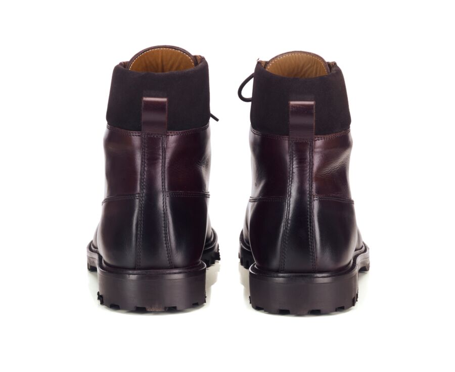 Derby boot homme en cuir pull-up chocolat - HUDSON HIGH II GOMME COUNTRY