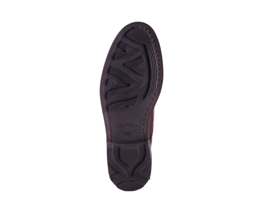 Derby boot homme en cuir pull-up chocolat - HUDSON HIGH II GOMME COUNTRY