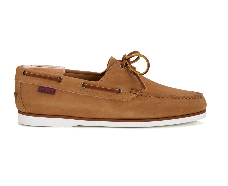 Chaussures bateau homme - Nubuck Camel - TRAWLER