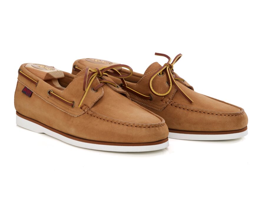 Chaussures bateau homme - Nubuck Camel - TRAWLER