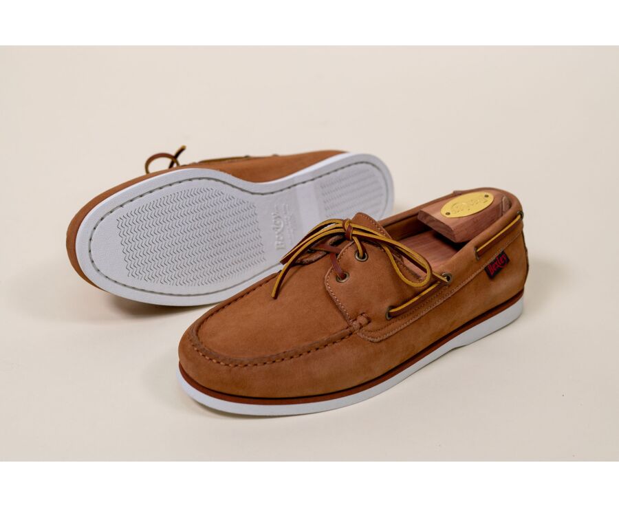 Chaussures bateau homme - Nubuck Camel - TRAWLER