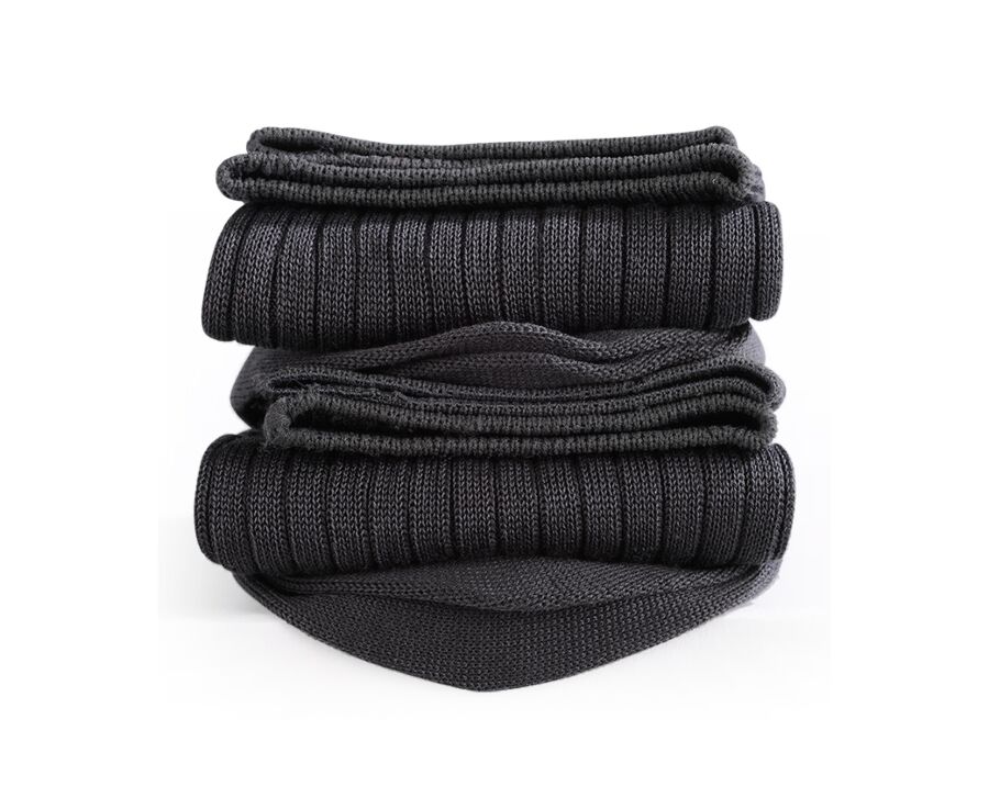 Chaussettes ville homme fil d’Écosse Gris Anthracite