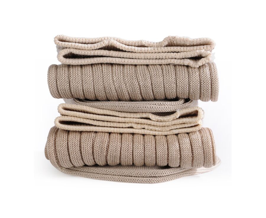 Chaussettes ville homme fil d’Écosse Beige